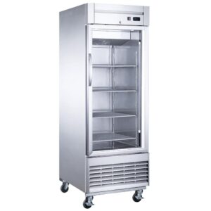 Refrigerador industrial de una puerta de vidrio