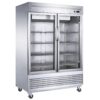 Refrigerador industrial de dos puertas de vidrio