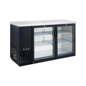 Expositor refrigerado para barra de dos puertas de vidrio