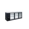 Expositor refrigerado para barra de tres puertas de vidrio
