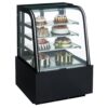Vitrina refrigerada de vidrio curvo de 36 pulgadas