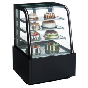 Vitrina refrigerada de vidrio curvo de 48 pulgadas