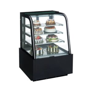 Vitrina refrigerada de vidrio curvo de 48 pulgadas