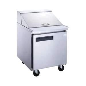 Mesa refrigerada para preparación de una puerta