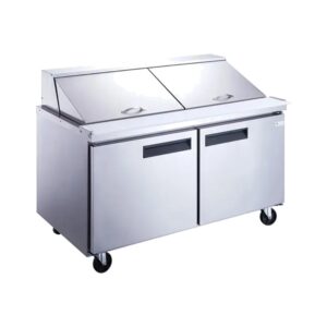 Mesa refrigerada para preparación de dos puertas
