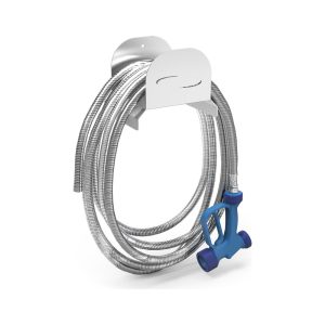 Grifo manguera de 50 m con soporte inox y pistola