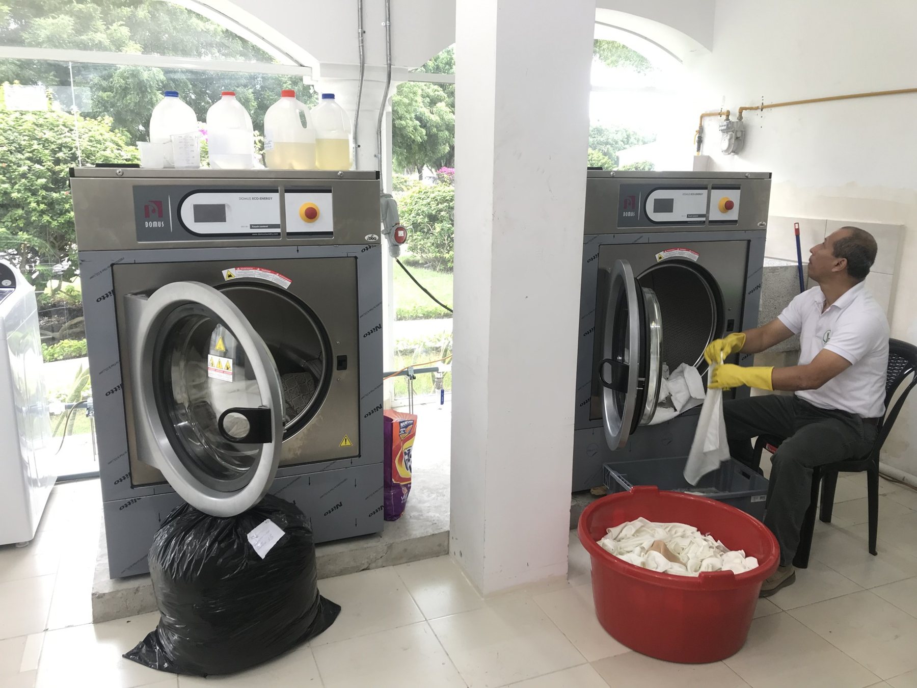 Lavadoras industriales Domus en operación